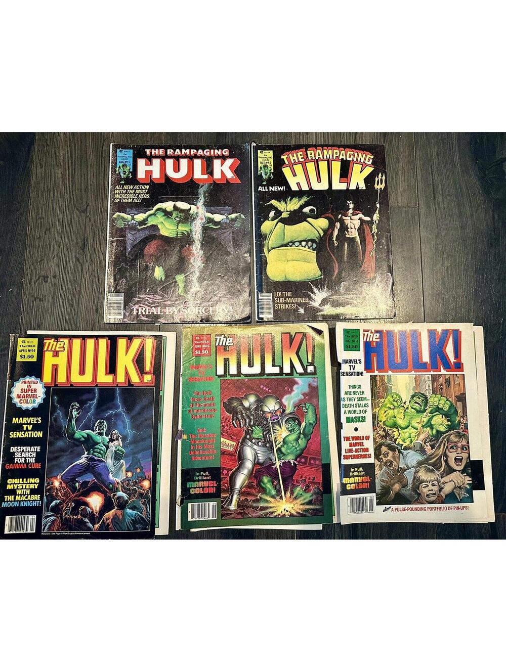The Hulk And Rampaging Hulk Lot Comics Stan Lee